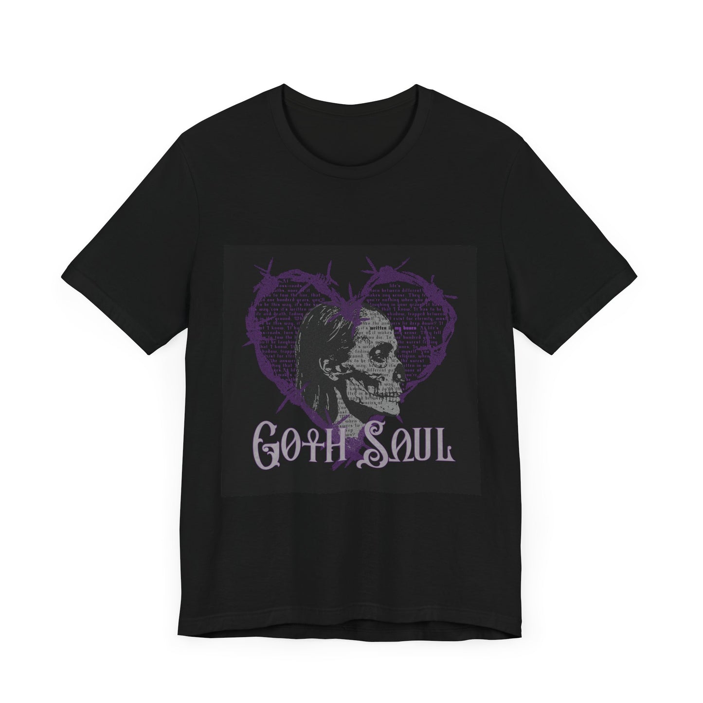 Bones Unisex Jersey Short Sleeve Tee with Purple Design (USA)