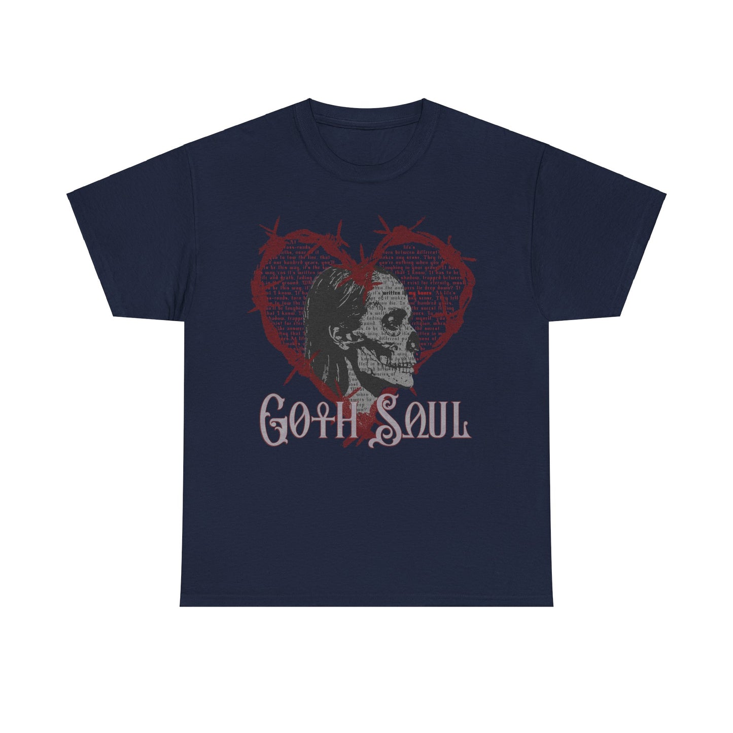 Bones Unisex Heavy Cotton Tee with Red Design (US)
