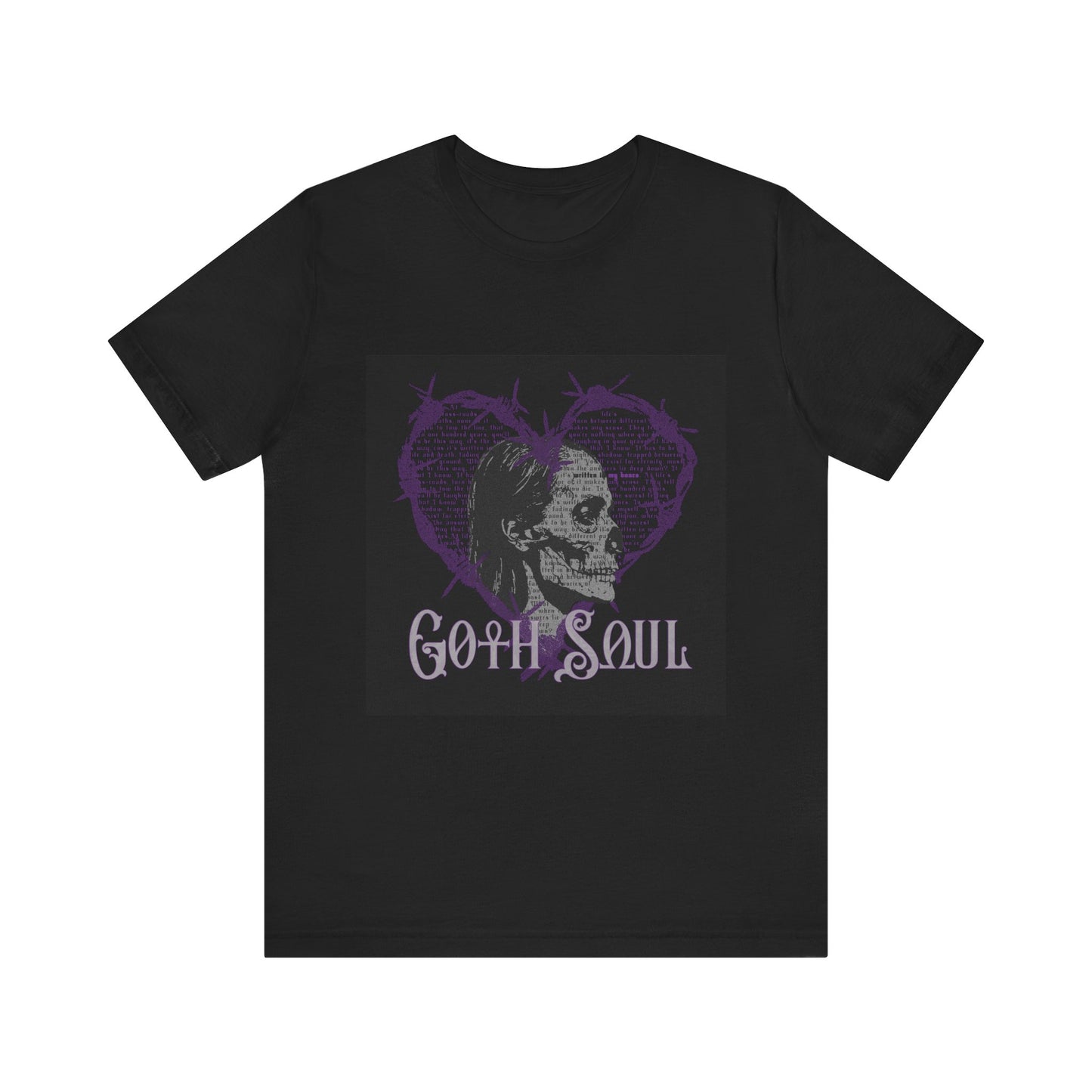 Bones Unisex Jersey Short Sleeve Tee with Purple Design (USA)