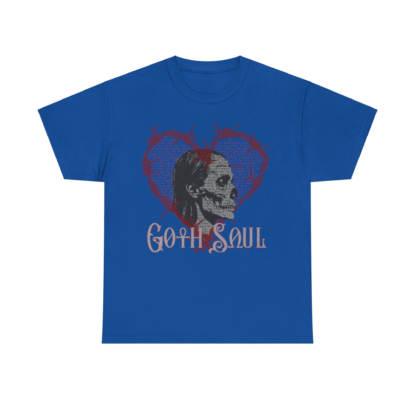 Bones Unisex Heavy Cotton Tee with Red Design (US)