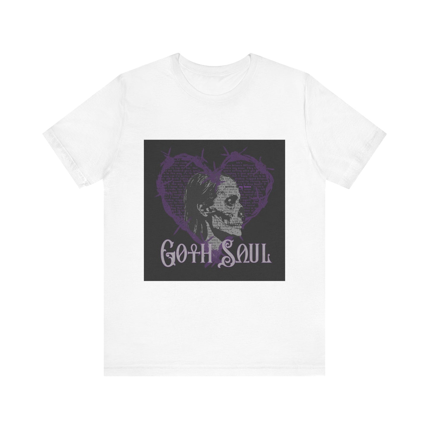 Bones Unisex Jersey Short Sleeve Tee with Purple Design (USA)