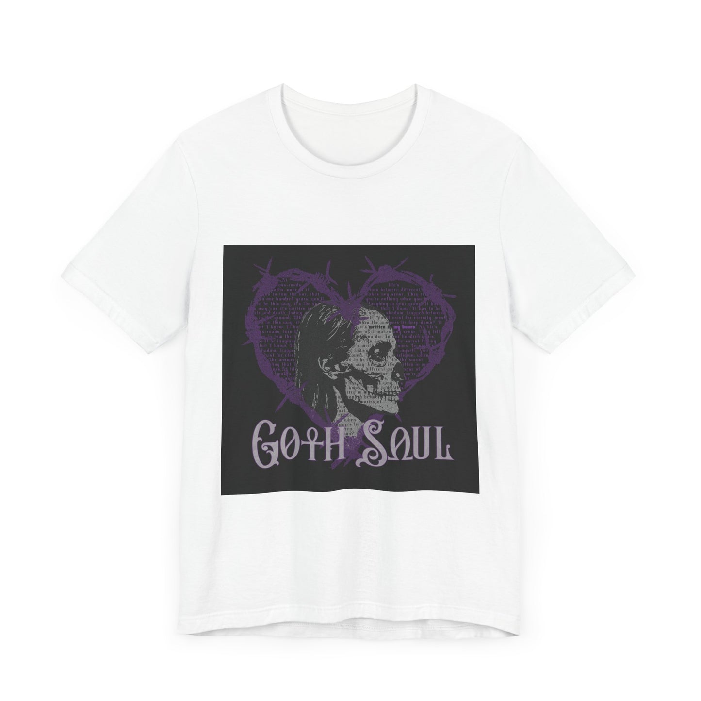Bones Unisex Jersey Short Sleeve Tee with Purple Design (USA)