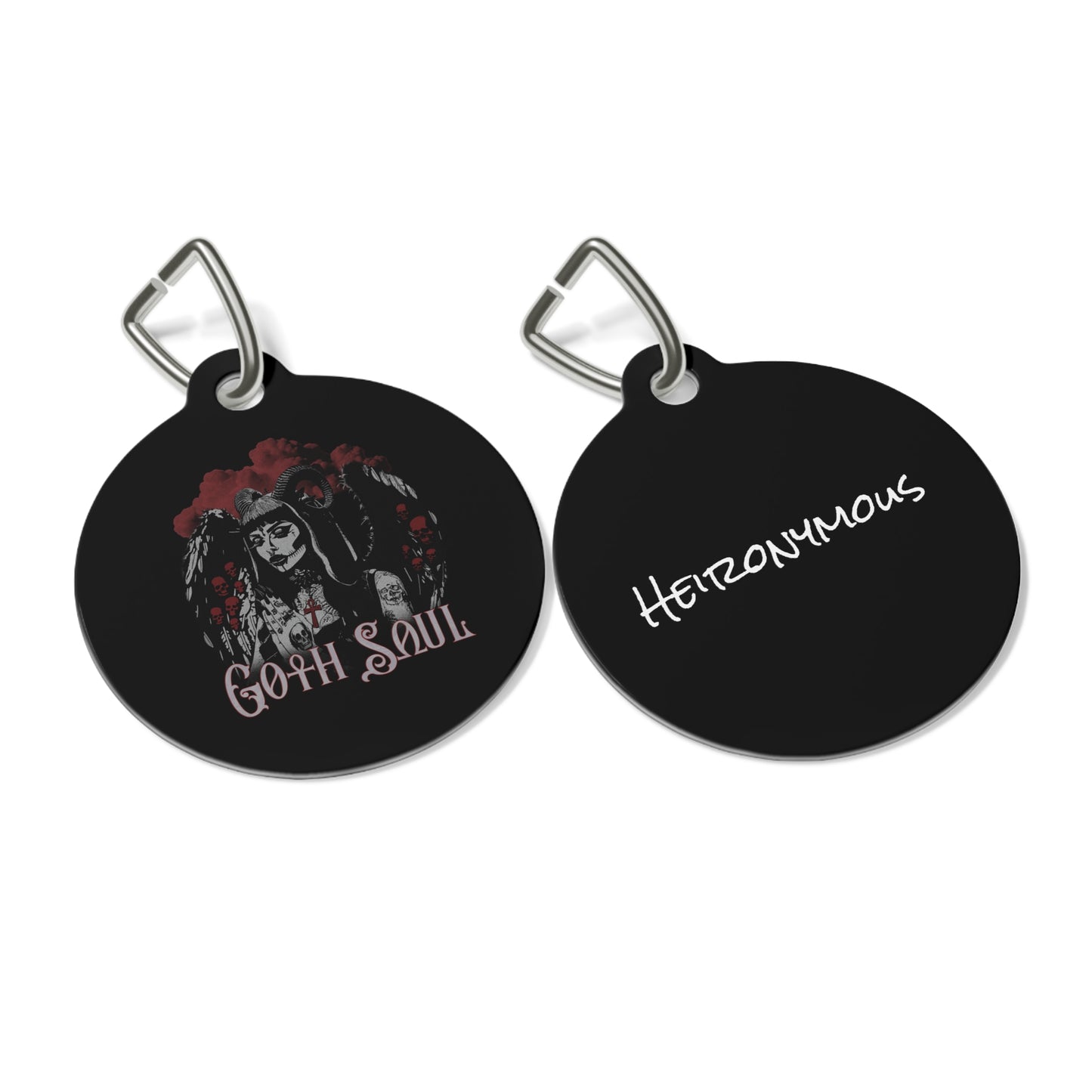 Valkyrie Personalized Pet Tag with Red Design (USA)