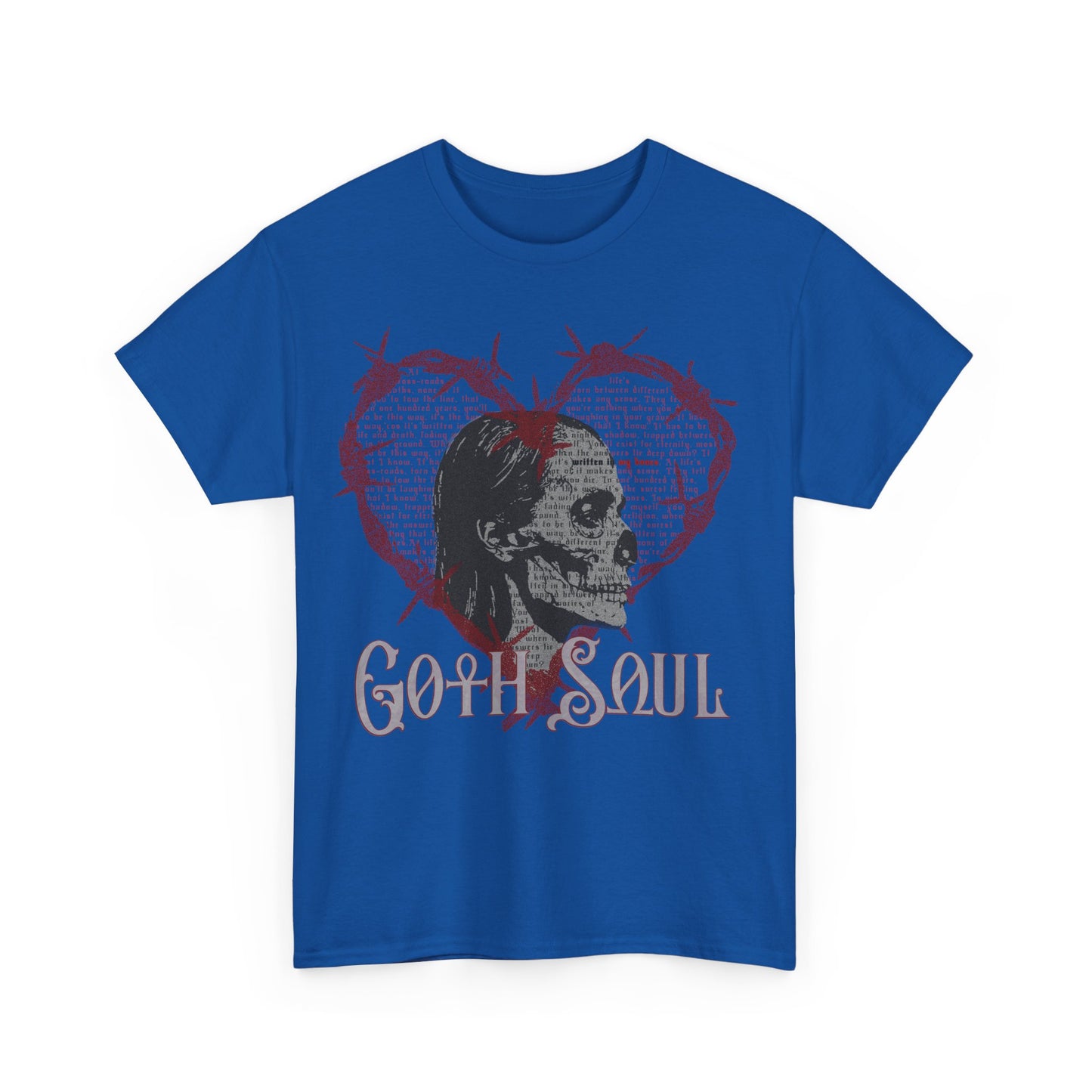 Bones Unisex Heavy Cotton Tee with Red Design (US)