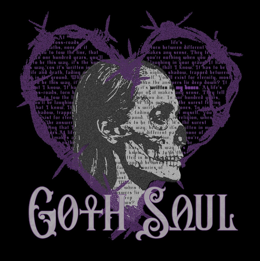 Bones Women's Midweight Cotton Tee with Purple Design (USA)