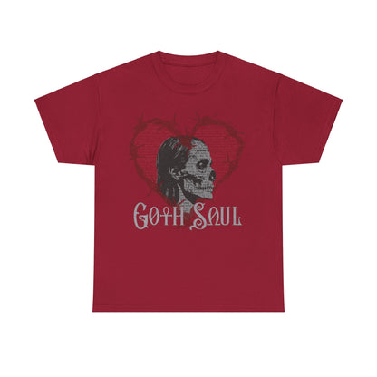 Bones Unisex Heavy Cotton Tee with Red Design (US)