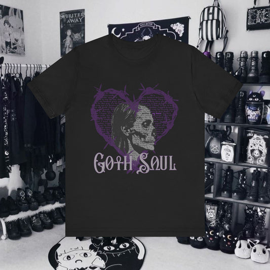 Bones Unisex Jersey Short Sleeve Tee with Purple Design (USA)