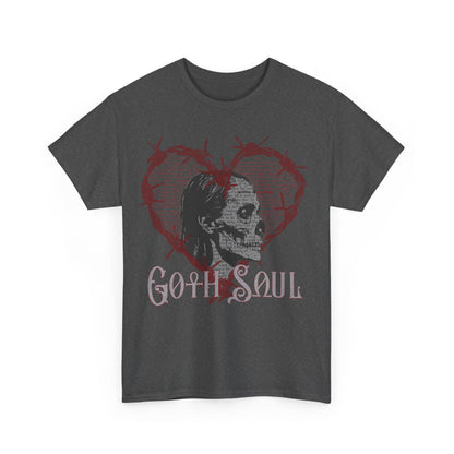 Bones Unisex Heavy Cotton Tee with Red Design (US)