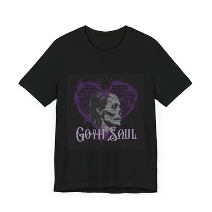 Bones Unisex Jersey Short Sleeve Tee with Purple Design (USA)