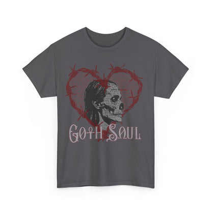 Bones Unisex Heavy Cotton Tee with Red Design (US)