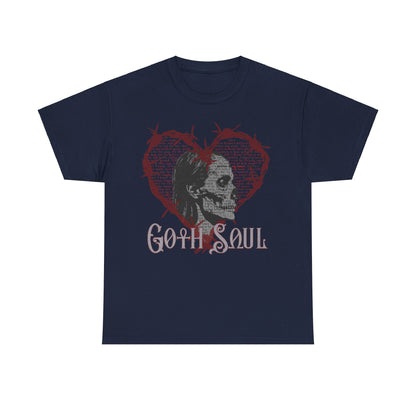 Bones Unisex Heavy Cotton Tee with Red Design (US)