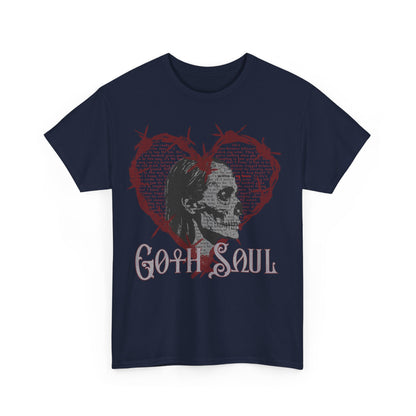Bones Unisex Heavy Cotton Tee with Red Design (US)
