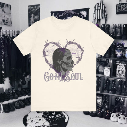 Bones Unisex Jersey Short Sleeve Tee with Purple Design (USA)
