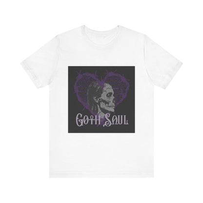 Bones Unisex Jersey Short Sleeve Tee with Purple Design (USA)