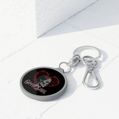 Bones Keyring Tag with Red Design (USA)