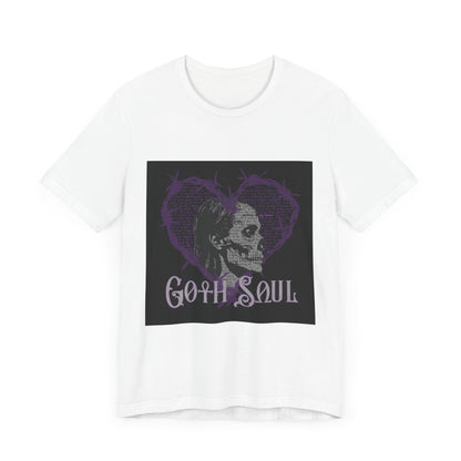Bones Unisex Jersey Short Sleeve Tee with Purple Design (USA)