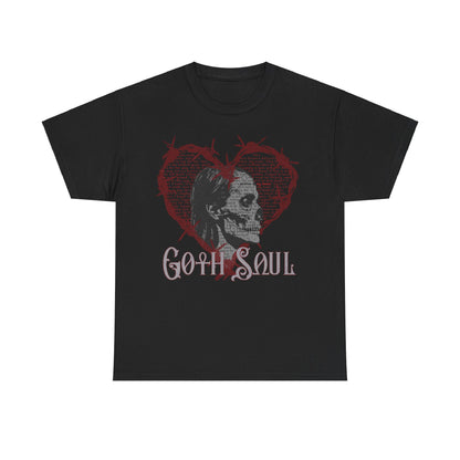 Bones Unisex Heavy Cotton Tee with Red Design (US)