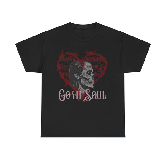 Bones Unisex Heavy Cotton Tee with Red Design (US)