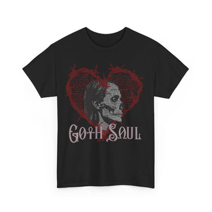 Bones Unisex Heavy Cotton Tee with Red Design (US)