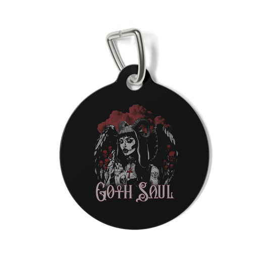 Valkyrie Personalized Pet Tag with Red Design (USA)