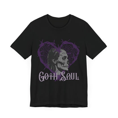 Bones Unisex Jersey Short Sleeve Tee with Purple Design (USA)