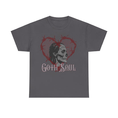 Bones Unisex Heavy Cotton Tee with Red Design (US)