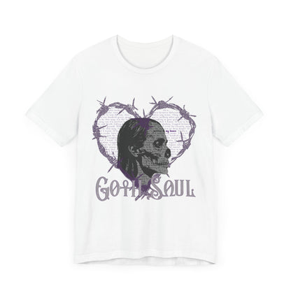 Bones Unisex Jersey Short Sleeve Tee with Purple Design (USA)