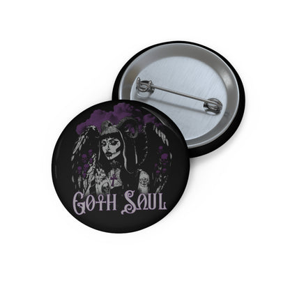 Valkyrie Pin Button with Purple Design (USA)