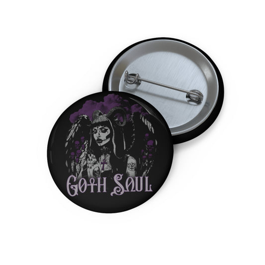 Valkyrie Pin Button with Purple Design (USA)