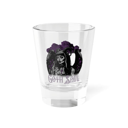 Valkyrie Shot Glass with Purple Design, 1.5oz