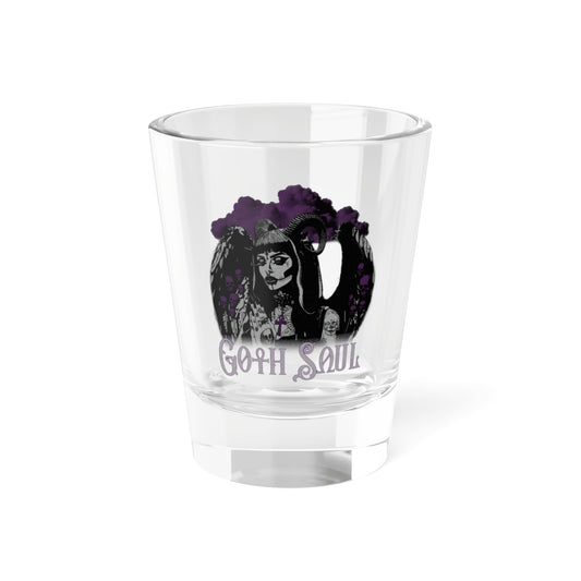 Valkyrie Shot Glass with Purple Design, 1.5oz