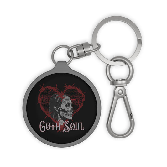 Bones Keyring Tag with Red Design (USA)