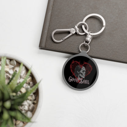 Bones Keyring Tag with Red Design (USA)