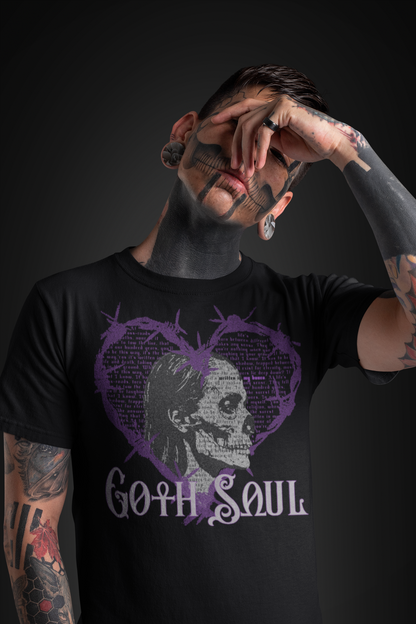 Bones Unisex Jersey Short Sleeve Tee with Purple Design (USA)