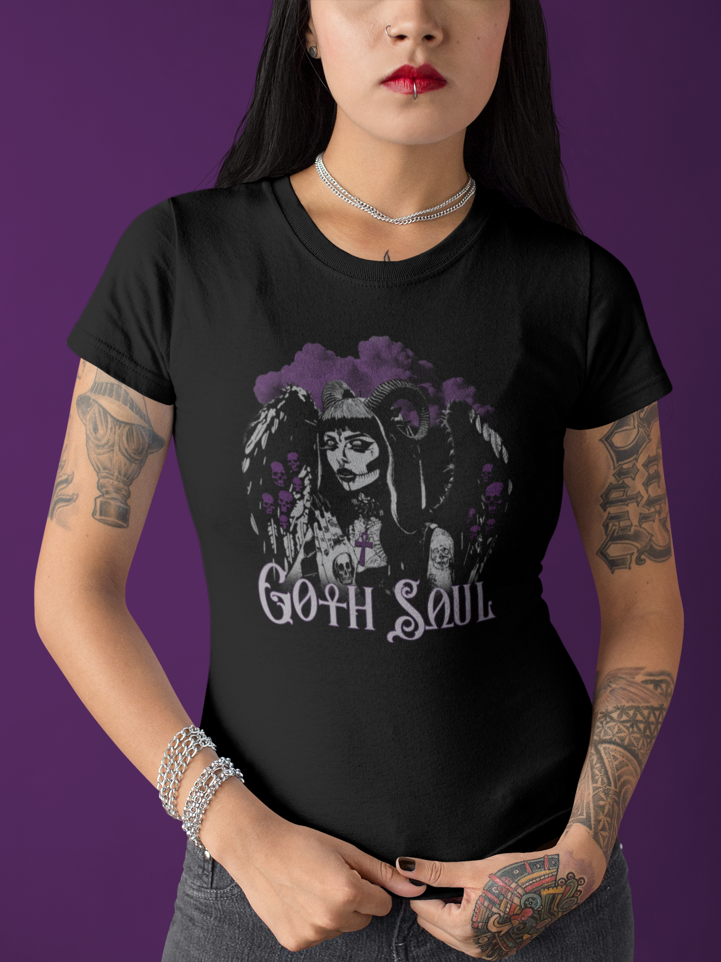 Valkyrie's Favorite Women's Tee with Purple Design (USA)